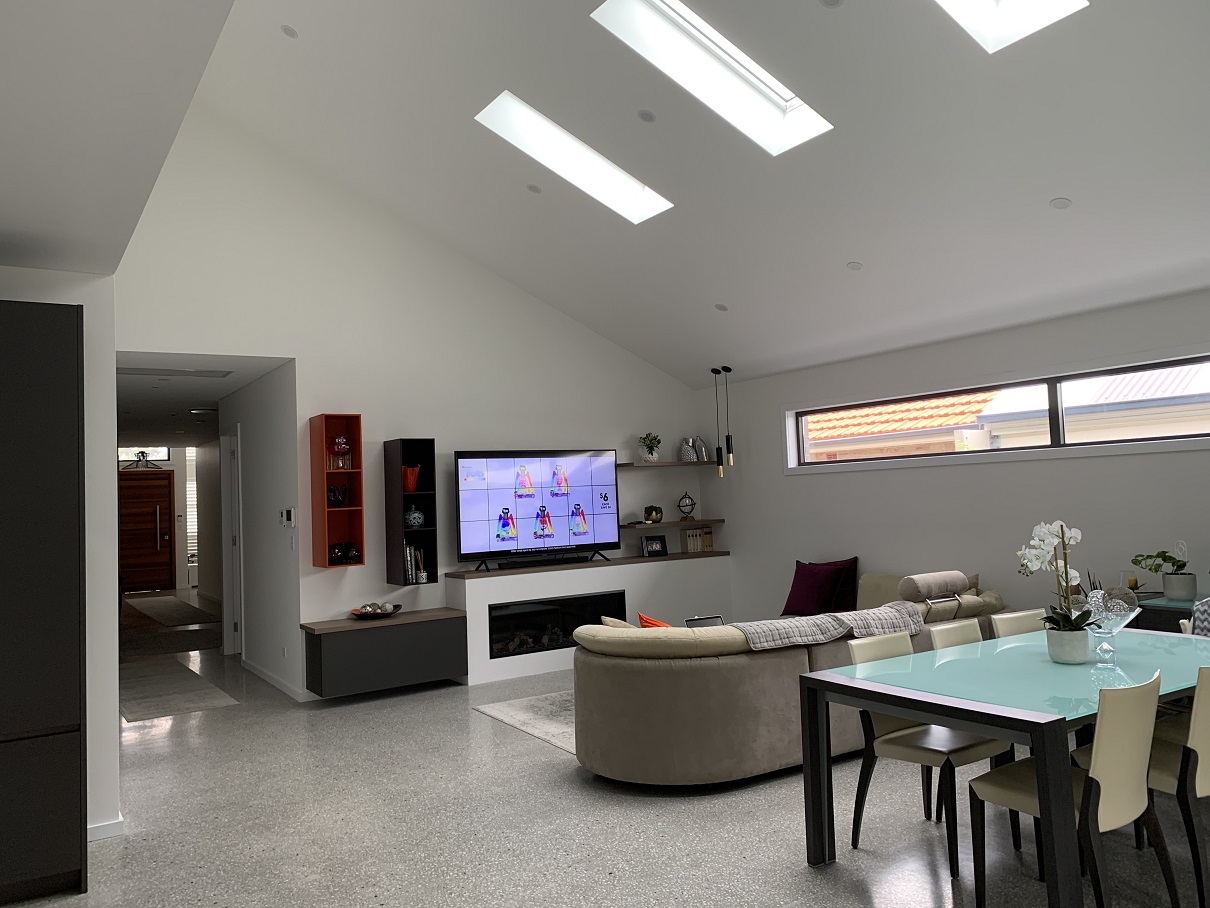 White walls with designer chairs